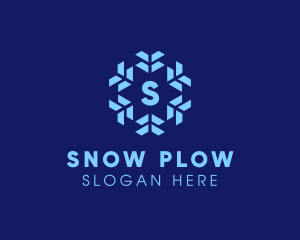 Winter Snowflake Ice Cooling  logo design