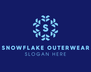 Winter Snowflake Ice Cooling  logo design