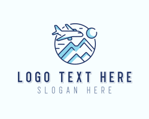 Logistics - Airplane Mountain Travel logo design