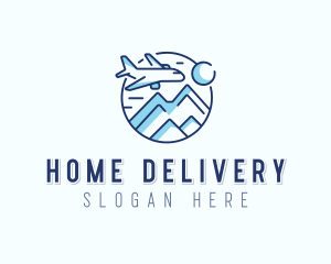 Airplane Mountain Travel logo design