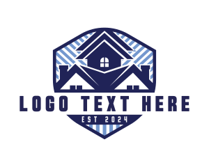 Roofing - House Property Shield logo design