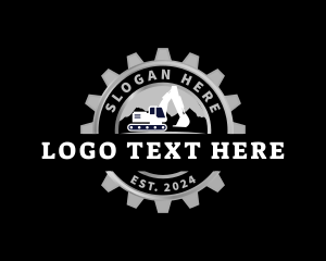 Gear - Backhoe Excavator Builder logo design