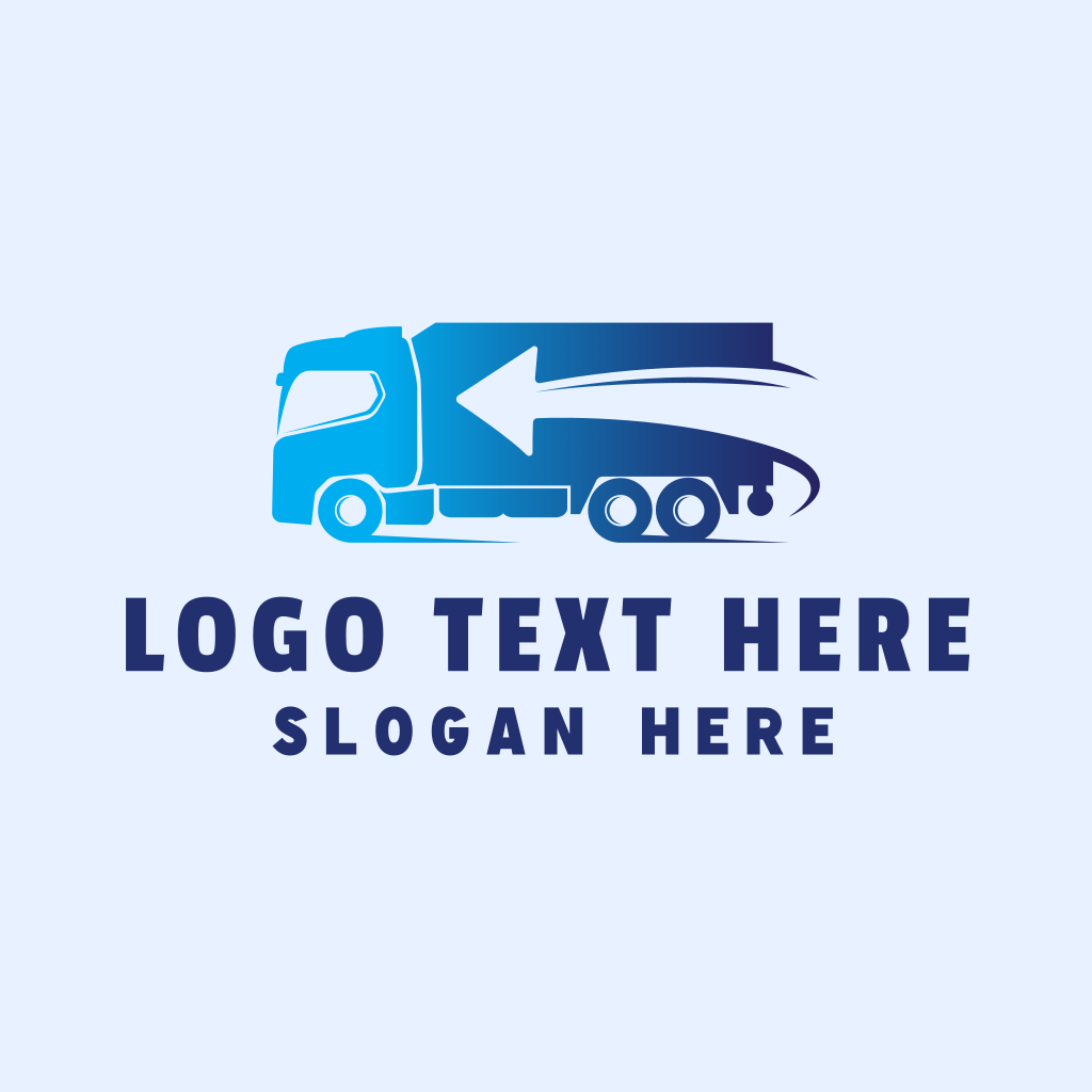 Fast Delivery Truck Arrow Logo