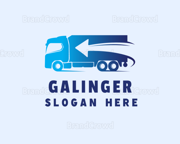 Fast Delivery Truck Arrow Logo
