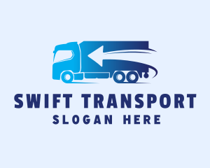 Transporter - Fast Delivery Truck Arrow logo design