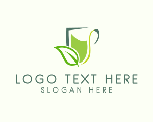 Mug - Organic Tea Leaf logo design