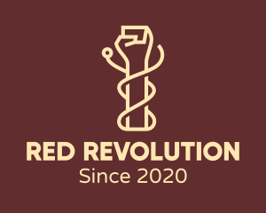 Revolution Fist Hands logo design