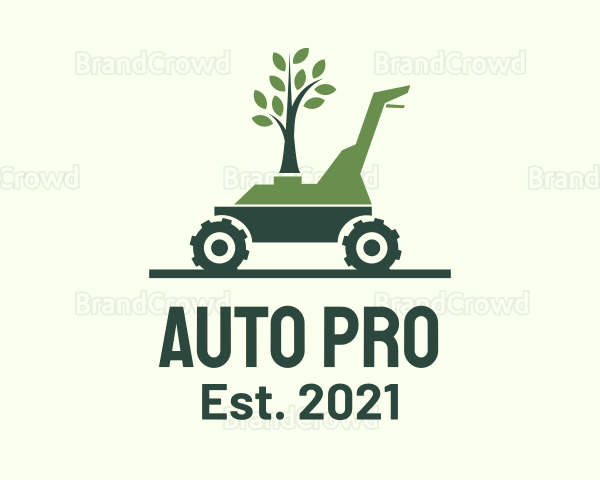Tree Garden Lawn Mowing Logo
