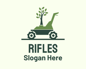 Tree Garden Lawn Mowing Logo