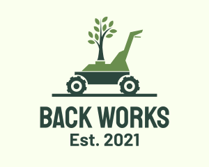 Tree Garden Lawn Mowing logo design