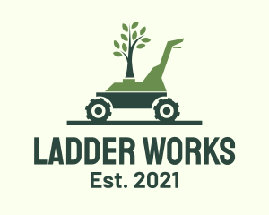 Tree Garden Lawn Mowing logo design