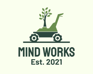 Tree Garden Lawn Mowing logo design