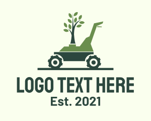 Landscape Gardener - Tree Garden Lawn Mowing logo design