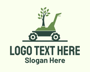 Tree Garden Lawn Mowing Logo