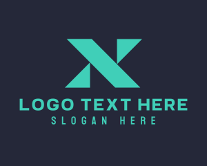 Green - Digital Gaming Letter X logo design