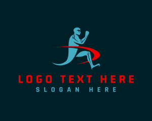 Marathon - Running Fitness Person logo design