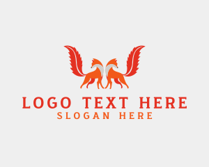 Veterinarian - Couple Wild Fox logo design