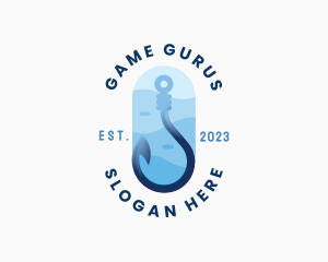 Seaman - Marine Fishing Hook logo design