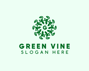 Sustainable Leaf Vine logo design