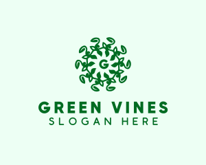 Sustainable Leaf Vine logo design