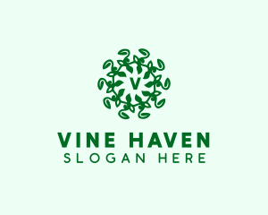 Sustainable Leaf Vine logo design