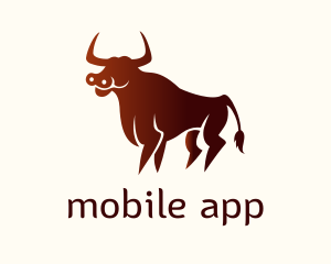 Cow - Wild Red Bull logo design