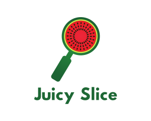 Watermelon - Watermelon Magnifying Glass logo design