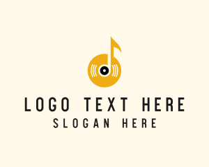 Speakers - Music Note Disc logo design