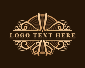 Vintage - Luxury Scissor Tailor logo design