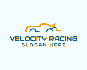 Racing Car Silhouette logo design