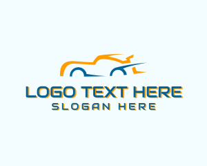 Modern - Racing Car Silhouette logo design