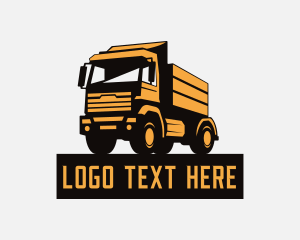 Pick Up - Dump Truck Logistics Mover logo design
