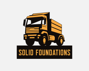 Military Truck - Dump Truck Logistics Mover logo design
