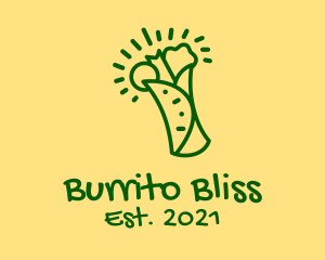 Burrito - Green Healthy Burrito logo design