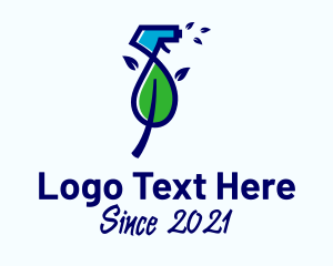 Leaf - Organic Clean Spray logo design
