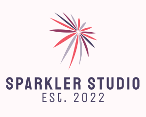 Sparkler - Festive New Year Fireworks logo design