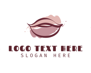 Lip Gloss - Paint Splatter Lips logo design