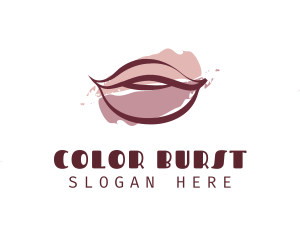 Paint Splatter Lips logo design