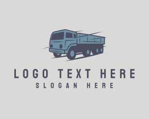Trailer - Blue Truck Logistics logo design