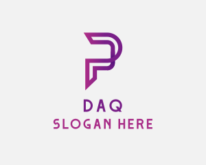 Generic Digital Letter P Logo