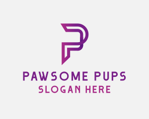 Generic Digital Letter P logo design