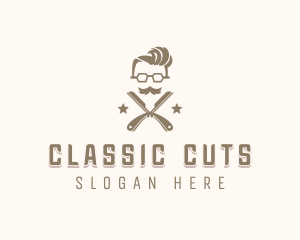 Razor Barber Grooming logo design