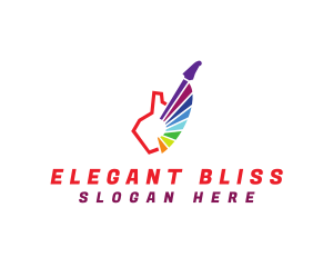 Colorful Guitar Instrument Logo