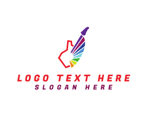 Lgbtiq - Colorful Guitar Instrument logo design