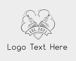 Vape Shop - Black Vape Emblem logo design