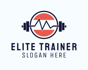 Athletic Fitness Heart Rate  logo design