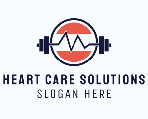 Athletic Fitness Heart Rate  logo design