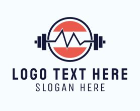 Fitness - Athletic Fitness Heart Rate logo design