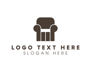 Seat - Armchair Pillar Furniture logo design