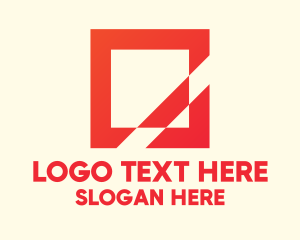Square - Modern Red Square logo design